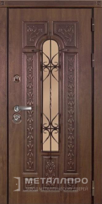 Дверь металлическая «Парадная дверь №412» с внешней стороны Массив дуба