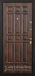 Фото внутренней стороны двери «МеталлПро Порошок №37» с отделкой МДФ ПВХ