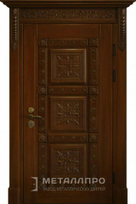 Дверь металлическая «Парадная дверь №375» с внешней стороны Массив дуба