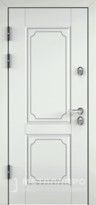 Дверь металлическая «Входная дверь для загородного дома с белым МДФ» с внутренней стороны МДФ ПВХ