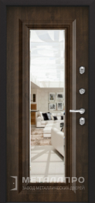 Дверь металлическая «Входная дверь с МДФ накладкой и зеркалом» с внутренней стороны МДФ ПВХ