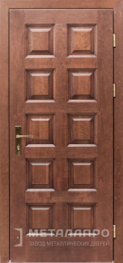 Дверь металлическая «Входная дверь для загородного дома с МДФ №2» с внешней стороны МДФ ПВХ