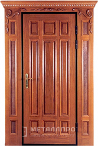 Дверь металлическая «Парадная дверь №1» с внешней стороны Массив дуба