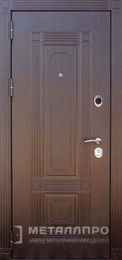 Фото внутренней стороны двери «МеталлПро Порошок №4» с отделкой МДФ Шпон