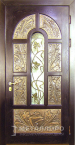Дверь металлическая «Парадная дверь №5» с внешней стороны Массив дуба