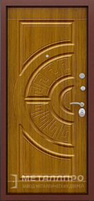 Фото внутренней стороны двери «МеталлПро МДФ №5» с отделкой МДФ Шпон