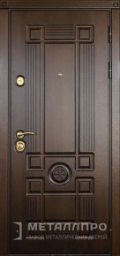 Дверь металлическая «Входная утепленная дверь с МДФ в частный дом с зеркалом №2» с внешней стороны МДФ ПВХ