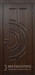 Дверь металлическая «Филенчатая дверь МДФ в коттедж цвета венге» с внешней стороны МДФ ПВХ