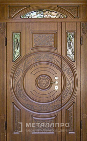 Дверь металлическая «Парадная дверь №76» с внешней стороны Массив дуба