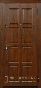 Дверь металлическая «Железная коричневая дверь с панелью МДФ » с внешней стороны МДФ ПВХ