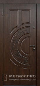 Дверь металлическая «Филенчатая дверь МДФ в коттедж цвета венге» с внутренней стороны МДФ ПВХ