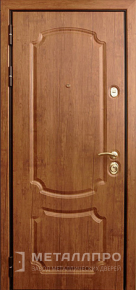 Фото внутренней стороны двери «МеталлПро МДФ №4» с отделкой МДФ Шпон