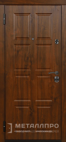Дверь металлическая «Железная коричневая дверь с панелью МДФ » с внутренней стороны МДФ ПВХ