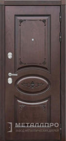 Дверь металлическая «Металлическая входная дверь с МДФ для загородного дома» с внешней стороны МДФ ПВХ