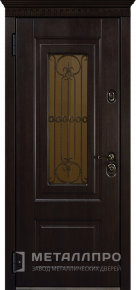 Дверь металлическая «Темная стальная дверь с филенчатым МДФ в дом» с внутренней стороны МДФ ПВХ