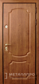 Фото внешней стороны двери «МеталлПро МДФ №29» с отделкой МДФ Шпон