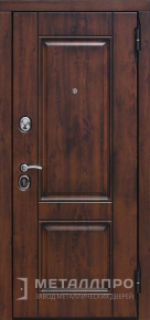 Дверь металлическая «Входная дверь для загородного дома с МДФ» с внешней стороны МДФ ПВХ