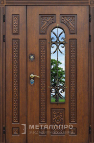 Дверь металлическая «Парадная дверь №332» с внешней стороны Массив дуба