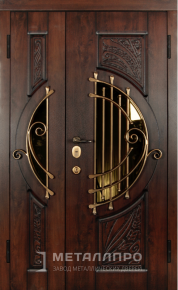 Дверь металлическая «Парадная дверь №376» с внешней стороны Массив дуба