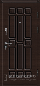 Дверь металлическая «Входная дверь с отделкой из МДФ панелей в дом» с внешней стороны МДФ ПВХ