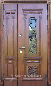 Дверь металлическая «Парадная дверь №113» с внешней стороны Массив дуба