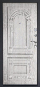 Фото внутренней стороны двери «МеталлПро Порошок №24» с отделкой МДФ ПВХ