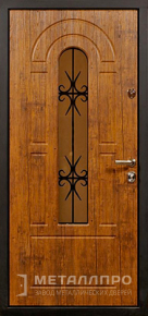 Дверь металлическая «Дверь с ковкой №12» с внутренней стороны МДФ ПВХ