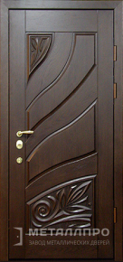 Дверь металлическая «Массив дуба №4» с внешней стороны Массив дуба