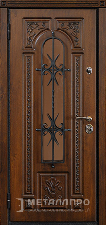Фото внутренней стороны двери «Дверь с ковкой №7» c отделкой МДФ ПВХ