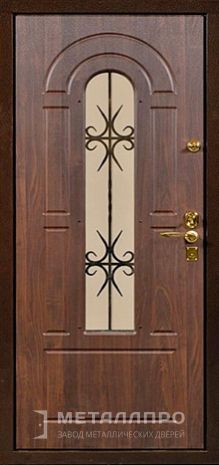 Фото внутренней стороны двери «Дверь с ковкой №14» c отделкой МДФ ПВХ