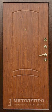 Фото внутренней стороны двери «Входная дверь с отделкой МДФ и порошковым напылением в дом» c отделкой МДФ ПВХ