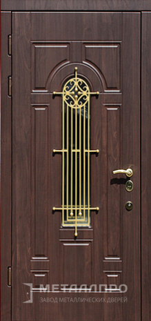 Фото внутренней стороны двери «Уличная входная дверь с МДФ со стеклом и ковкой в частный дом №2» c отделкой МДФ ПВХ
