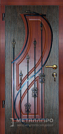Фото внутренней стороны двери «Металлическая дверь для частного дома с ковкой» c отделкой МДФ ПВХ