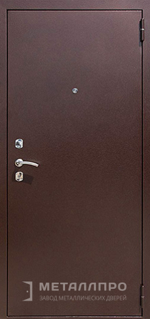 Фото внешней стороны двери «Входная дверь с отделкой МДФ и порошковым напылением в дом» c отделкой Порошковое напыление