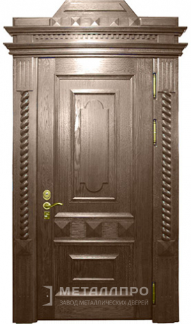 Фото внешней стороны двери «Парадная дверь №13» c отделкой Массив дуба
