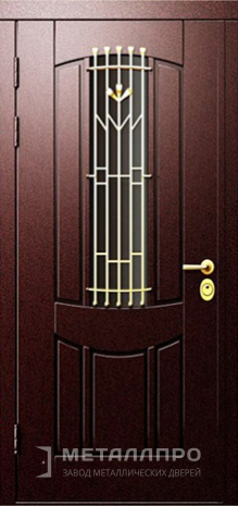 Фото внутренней стороны двери «Входная дверь со стеклом и ковкой в частный дом №2» c отделкой МДФ ПВХ