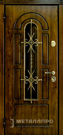 Фото внутренней стороны двери «Уличная входная дверь с МДФ в частный дом со стеклом» c отделкой МДФ ПВХ